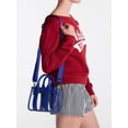 thumbnail image 2 of No Boundaries Women's Game Day Clear Boxy Mini Tote Bag, Cobalt, 2 of 5