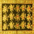 thumbnail image 1 of Ahgly Company Machine Washable Indoor Square Persian Yellow Traditional Area Rugs, 3' Square, 1 of 4