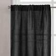 thumbnail image 3 of Better Homes & Gardens Linen Blend Light Filtering Rod Pocket Kitchen Curtain Tiers and Valance, Set of 3, Rich Black, 60 W x 36 L, 3 of 8