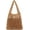 Camel, variant on Women Cotton Crochet Tote Beach Bag Handmade Woven Straw Mesh Bohemian Shoulder Purse