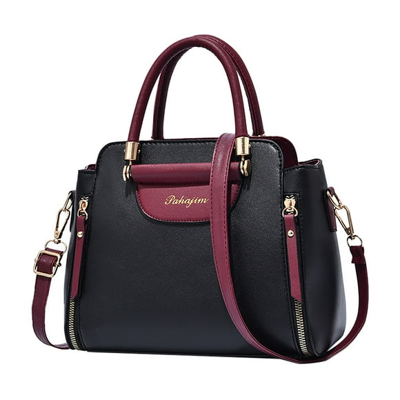TechWave Women's Trendy Korean Casual One Shoulder Large Capacity Handbag Women's Leather Tote Bags Tote Laptop Designer Bags for Work Large Tote Bag with Zipper Car Pocket Handbag Holder between