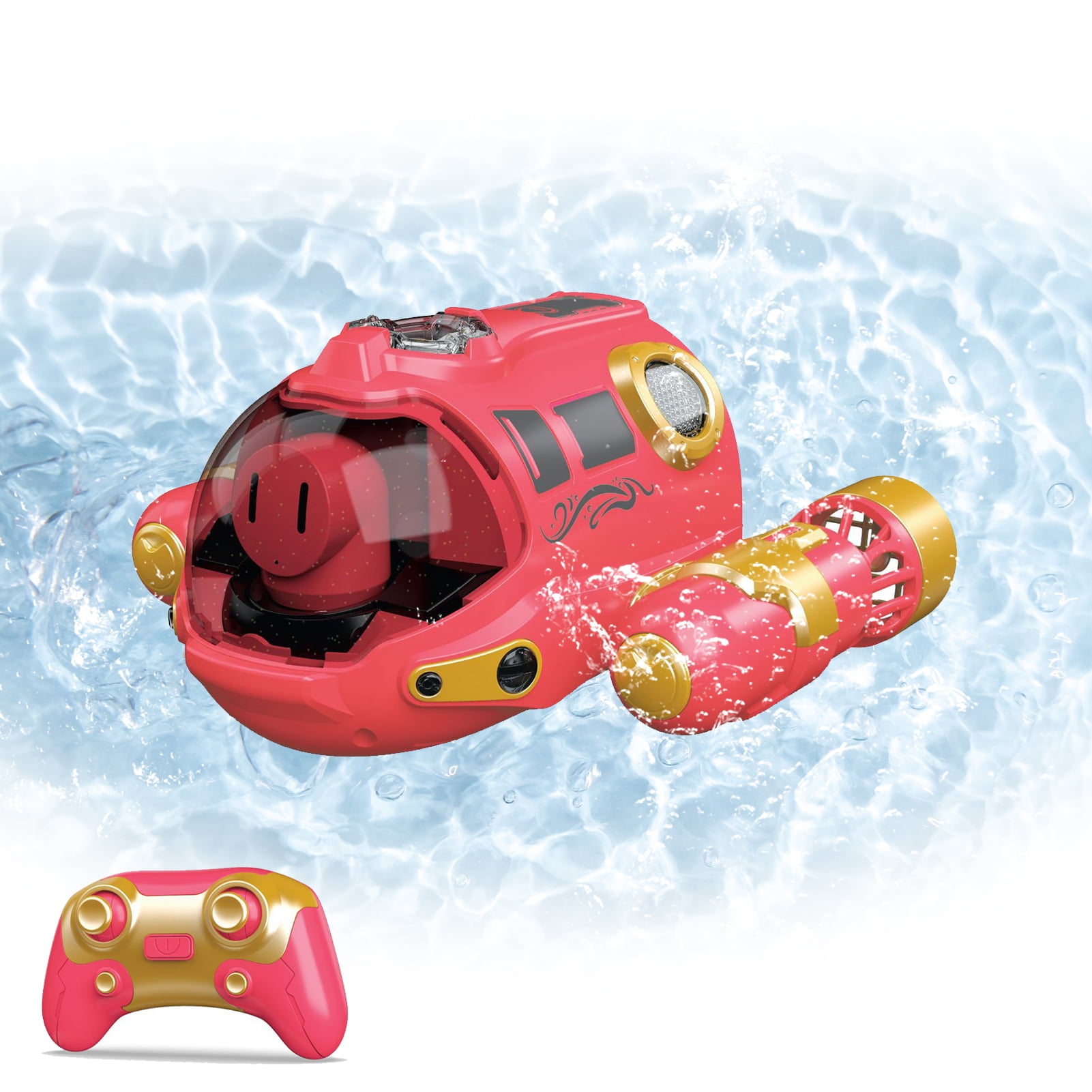 Remote Control Boat, 2.4Ghz RC Boat Water Toy, Light Up Spray