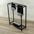 thumbnail image 3 of Kingston Brass SCC8350 31.75 in. Edenscape Freestanding Iron Towel Rack, Matte Black, 3 of 5