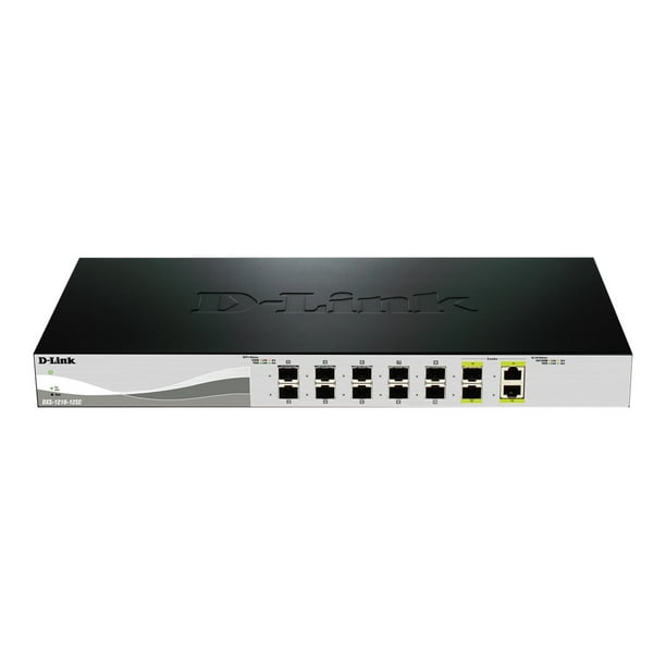 D-Link Web Smart DXS-1210-12SC - Commutateur - Géré - 10 x 10 Gigabit SFP+ + 2 x combo 10 Gigabit SFP+ - Bureau, Rackable