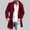 Red, variant on Xysaqa Men's Trench Coat Casual Single Breasted Plaid Mid-Long Pea Coat Woolen Blends Classic Stylish Overcoat