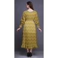 thumbnail image 4 of Bimba Ikat Women Cotton Smocked Boho Renaissance Long Ruffle MaxiÂ&nbsp;Dress-Medium, 4 of 5