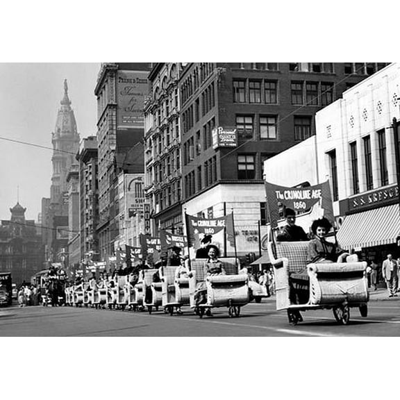 Market Street Parade, Philadelphia-Fine Art Canvas Print (20" x 30")
