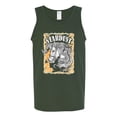 thumbnail image 2 of Wild Bobby Star Dust Horse Black and Yellow Distressed Vintage Men Tank Top, Forest Green, XX-Large, 2 of 6
