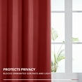 thumbnail image 4 of Deconovo 100% Blackout Curtain Full Shade Window Drapes with Silver Coating for Living Room,52x108 inch,Maroon,2 Panels, 4 of 6