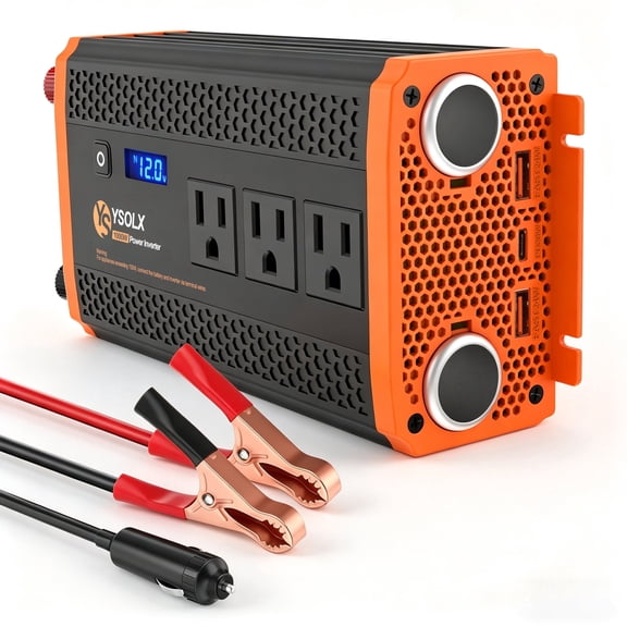 1000W Power Inverter for Vehicles, 12V DC to 110/120V AC Car Inverter with 3AC Outlets, USB 24W/30W Fast Charger