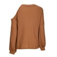 thumbnail image 5 of gakvbuo Sweaters For Women Fall Fashion 2022 Pullover Sweatshirts Women Casual Long Sleeve Loose Solid Round Neck Medium And Long Tops Sweatshirts Women Blouse, 5 of 6