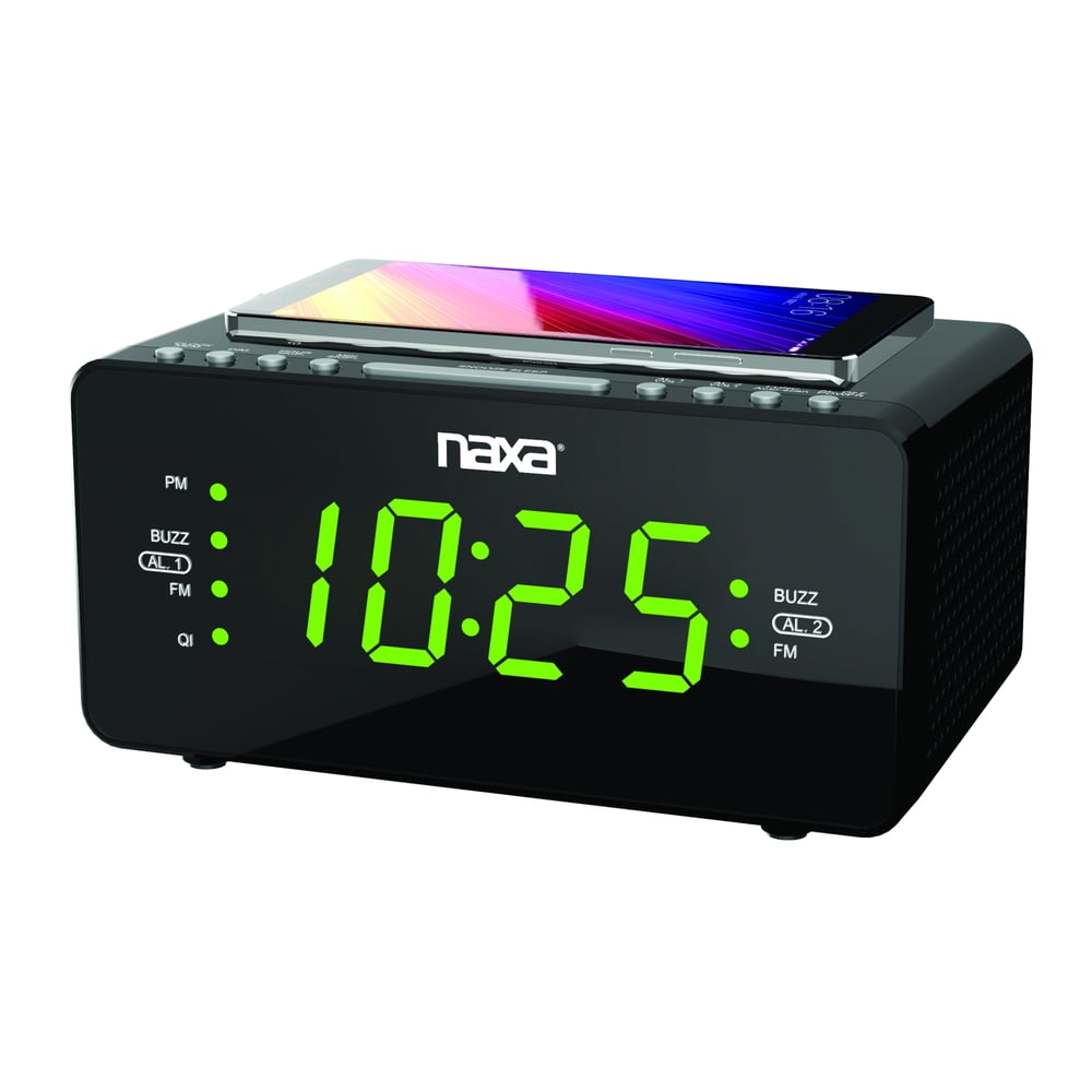 Dual Alarm Clock with Qi Wireless Charging Function NRC191