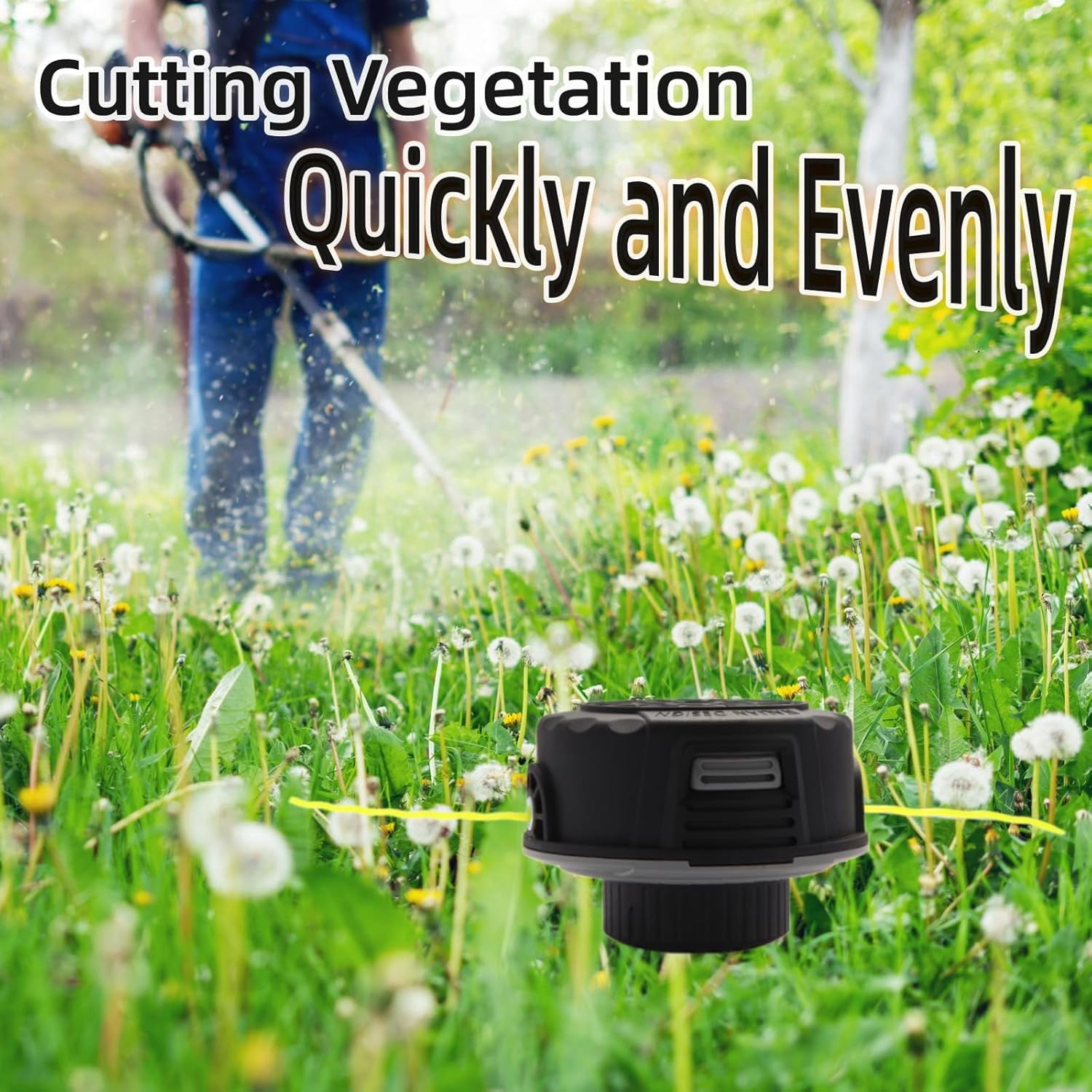 Universal Weed Eater  Head, String Trimmer Bump Head for Echo, Ego, Dewalt, Stihl, Husqvarna Weed Eater, Speed Feed String Trimmer Head with 14FT/0.095 Trimmer Line