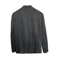 thumbnail image 4 of Domuza Suede Blazer Jacket Men Faux Leather Vintage Casual Button Suit Jackets Fall Winter Trendy Stand Collar Sport Coat with Pockets Dark Gray XL, 4 of 4