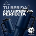 thumbnail image 2 of Termo con Asa y Popote Hidranur 40 Oz, Tapa Hermética Antifugas, Azul/Negro, 2 of 5