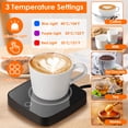 thumbnail image 3 of iMounTEK Thermostat Smart Cup Warmer for Milk Water, White Elephant Gifts for Adult, 16W Electric Beverage Warmer Plate with 3 Temperature Settings,Brown, 3 of 8