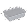 thumbnail image 3 of 12-Packs 13 L Bus Tubs with Lids, Plastic Restaurant Bus Box, Grey, 3 of 7