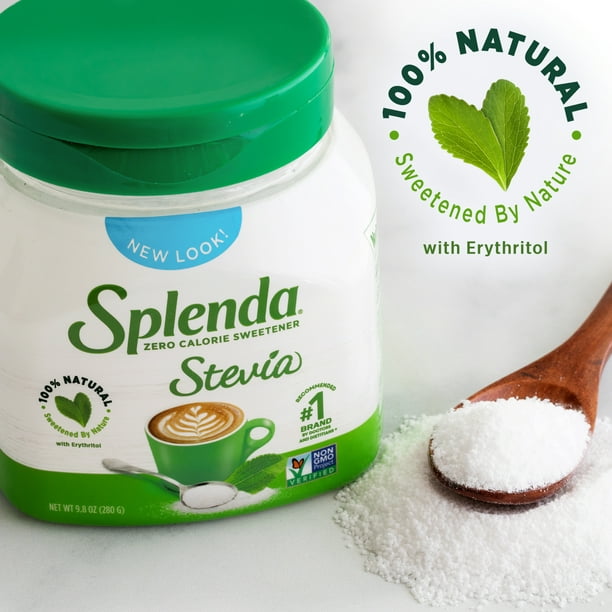 Splenda Stevia Édulcorant Jar  Fabriqué avec des ingrédients d'origine  naturelle. pas d'édulcorant calorique. Goûte le sucre