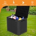 thumbnail image 5 of Uforic 30 Gallon Outdoor Weatherproof Resin Rattan Deck Box Lockable Storage for Patio Garden Poolside, Black, 5 of 8