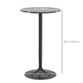 thumbnail image 2 of Modern Round Bar Table - Black High Top Bistro Table for 2 - MDF & Steel Kitchen Dining Table, 23.6" Diameter, 40.2" Height, 2 of 7