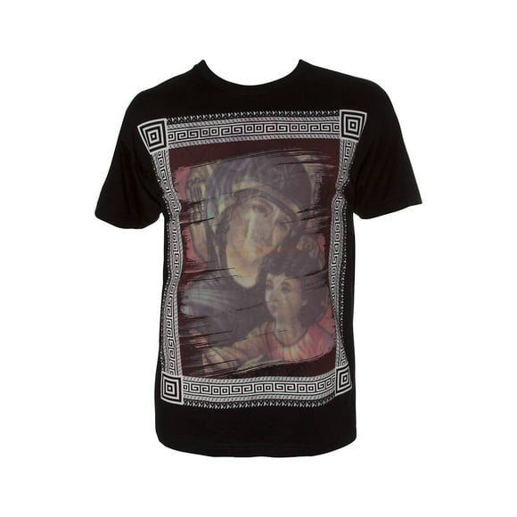 Konflic Virgin Mary w/ Jesus Framed Muscle T-Shirt - Black - Large