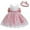Watermelon Red, variant on Huowey Baby Girls Lace Bowknot Princess Wedding formal Tutu Dress+Headband Set Clothes