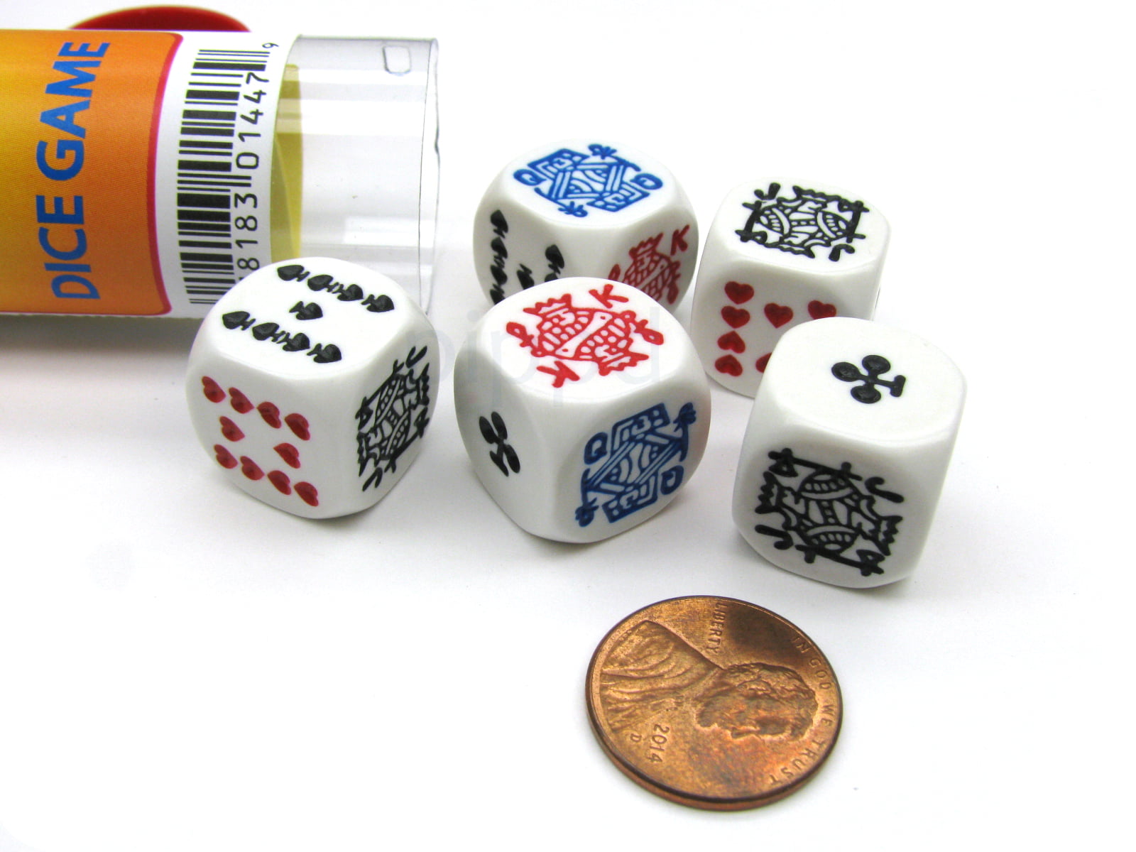 Koplow Games Poker Dice Game with 5 Dice Travel Tube and Gaming  Instructions #01446 - Walmart.com