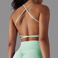 thumbnail image 5 of Women Bras Yoga Wear Bra Breathable Drying Body Shaping Back Fitness Blazer Sports Bra Green L, 5 of 8