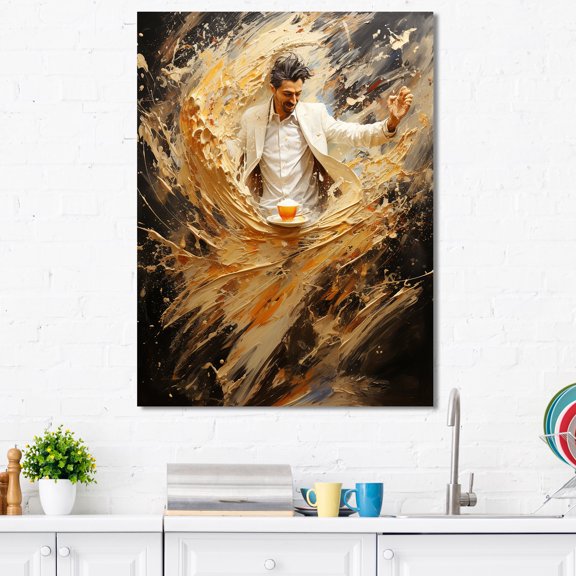 Designart "Baristas Dancing With Coffee" Coffee & Tea Wall Art Prints