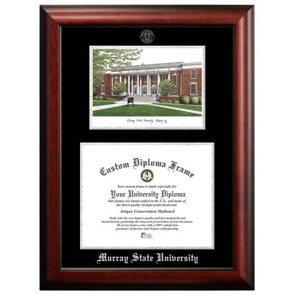 Campus Images KY984LSED-1411 14 x 11 in. Murray State University Silver Embossed Diploma Frame with Lithograph