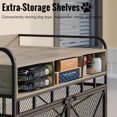thumbnail image 2 of Dog Crate Furniture for Large-Dogs, Wooden Dog Cage Table with Drawers, Heavy Duty Dog Kennel Pet Crate Indoor Use, 2 of 7