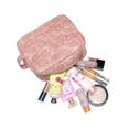 thumbnail image 5 of Daisy Rose Cosmetic Toiletry Bag PU Vegan Leather Travel Bag for Women - Pink Snake, 5 of 9