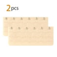 thumbnail image 2 of INSPIRE CHIC Women's 3 x 6 Hooks Bra Extender Brassiere Eye Tape Strap Skin Color-1 3 Rows 6 Hooks 2 Pcs, 2 of 5
