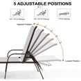 thumbnail image 4 of Crestlive Products 2-Pack Outdoor Chaise Lounge Chair, 5‑Position Adjustable Patio Recliner, Light Gray, 4 of 10