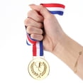 thumbnail image 3 of Medalla 4 9cm Dorada Con Cuello Cinta Metal Competiciones para Juegos Deportivos, 3 of 9