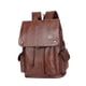 thumbnail image 5 of Mochila para portátil de cuero PU, mochila de negocios con hombro ajustable marrón oscuro, 5 of 9