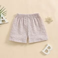 thumbnail image 2 of UAYOTSE Toddler Boy Girl Plaid Shorts Casual Summer Gingham Shorts Elastic Waist Beach Shorts Bottoms Boxers Streetwear(2-3 Years,Khaki), 2 of 9