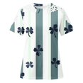 thumbnail image 5 of Puntoco Liquidación de blusas cortas para mujer, blusas con cuello redondo y manga corta con estampado para mujer, 5 of 5