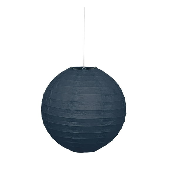 Round Paper Lantern, 10 in, Black, 1ct