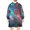 thumbnail image 2 of Wearable Blanket Hoodie,Colorful Starry Sky and Universe Oversized Sherpa Blanket Hoodie with Super Pockets,Super Warm Fuzzy Pullover for Women & Men, 2 of 6