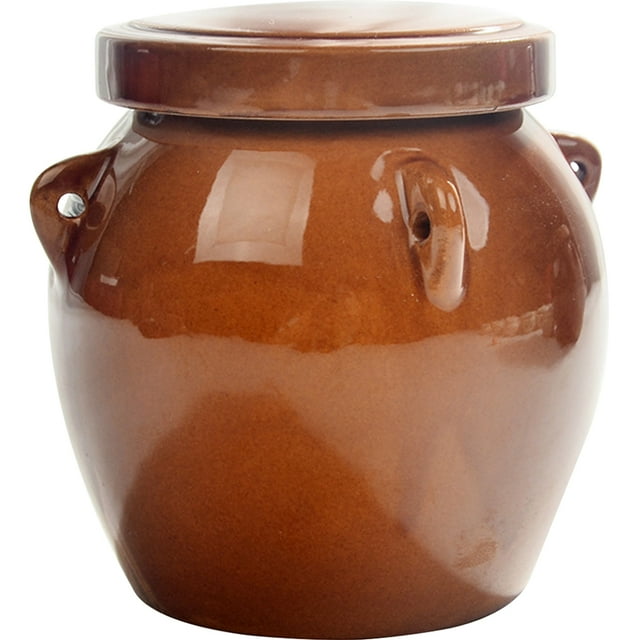 Bocal à Cornichons en Céramique Bocal à Miel Rétro Bocal de Stockage de Grains Traditionnel