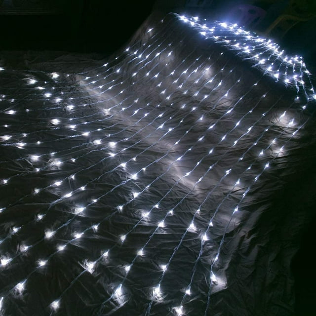 Cortina de lluvia con efecto de flujo de agua de 3 x 2 m, luces LED de cadena, cascada, lluvia de meteoritos, guirnalda de luces para bodas, Navidad, carámbanos, fiestas, hoteles, color blanco