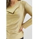 thumbnail image 4 of Blusa Elegante de Satín Roman Fashion Talla Extra Dorado 36, 4 of 7
