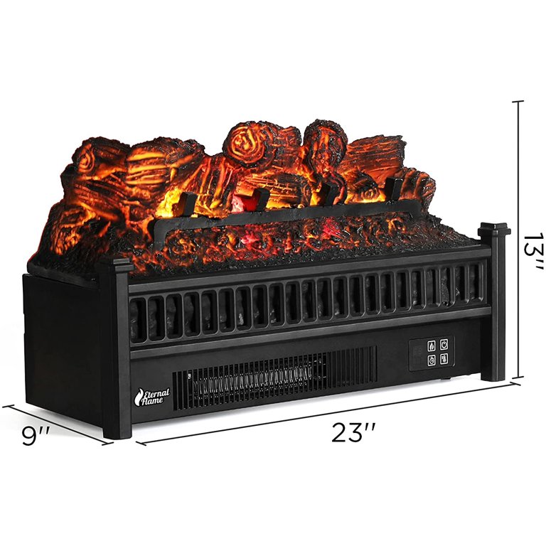Turbro EF23-PB Electric Fireplace Logs, 23 Remote Control, Insert Log,  Thermostat, Timer, 1400W - Walmart.com