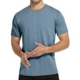 thumbnail image 3 of GENTS BLISS Crew Neck Men T shirts Short Sleeve Shirts for Men Contrast Lines Casual Men Shirts, 3 of 7