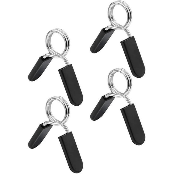 Barbell Clamp Barbell Clamp Spring Clamp Collar For Barbell Spring Lock Collar Weightlifting Strength Training Fitness (black) (4pcs)