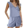 thumbnail image 2 of EQWLJWE Summer Saving!2024 One Piece Swimsuit Women Built In Bra Shorts Bathing Suits Full Coverage Ruffle Romper Swimsuits with Pockets, 2 of 6