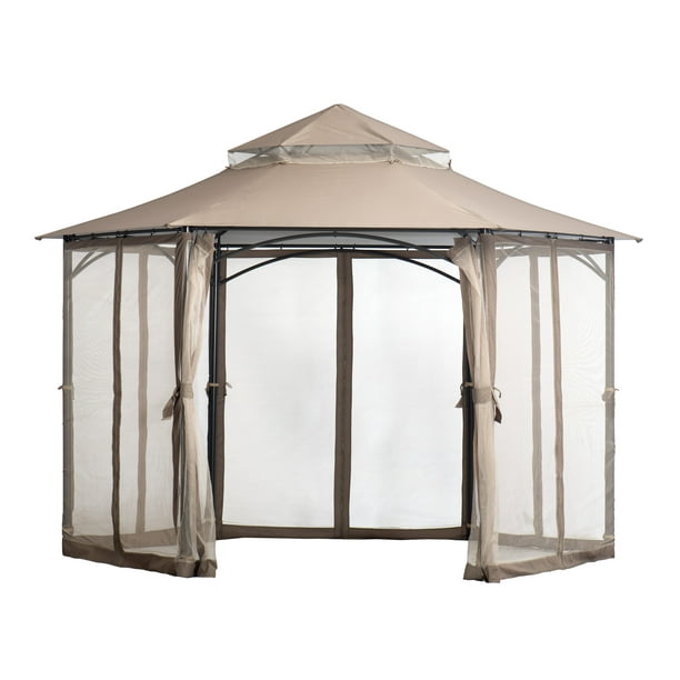 Shelterlogic 13 X Hardtop Beige Round Gazebos Com Hardtop Beige Round Gazebos, Year Round Gazebo Canada