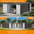 thumbnail image 4 of Sunjoy 10 ft. x 20 ft. Outdoor Storage Shed, Carport, Tan, 4 of 11