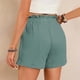 thumbnail image 3 of MKLEKYY Pantalones Cortos de Playa Holgados con Bolsillo y Cintura Alta de Color Liso para Mujer, Moda de Primavera y Verano, 3 of 4